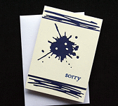 Blot -  Handcrafted Sorry Card - dr16-0043